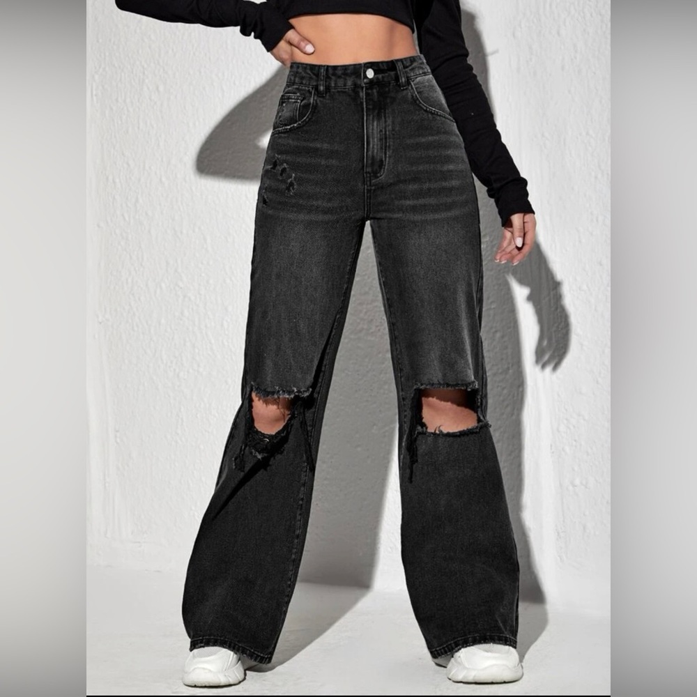 Black Wide Leg Jeans